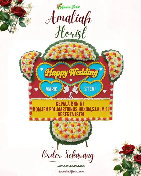 Papan Bunga Pernikahan Sebandung
